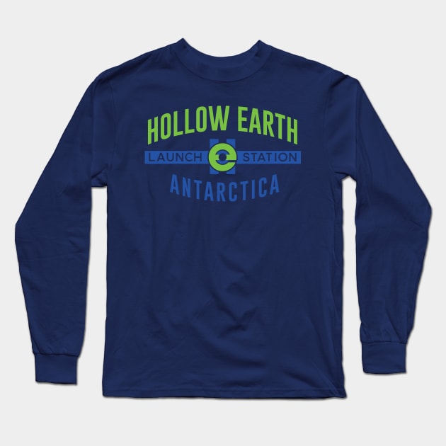 Hollow Earth Launch Station Long Sleeve T-Shirt by MindsparkCreative
